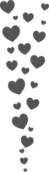 Flying hearts stream. Love likes emotions png