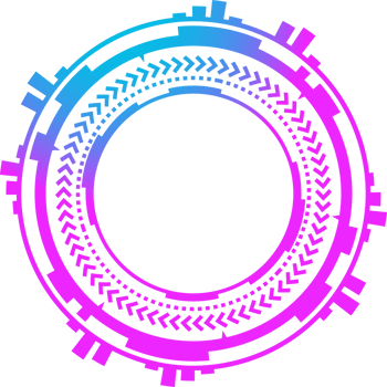 HUD futuristic element. Abstract optical neon aim png