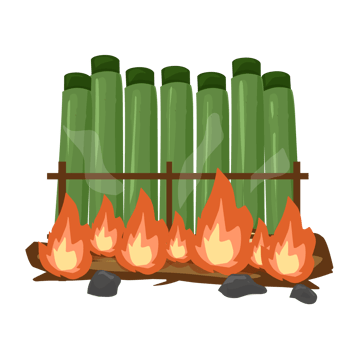 Lemang food illustration png