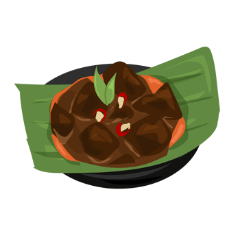 Rendang food illustration png