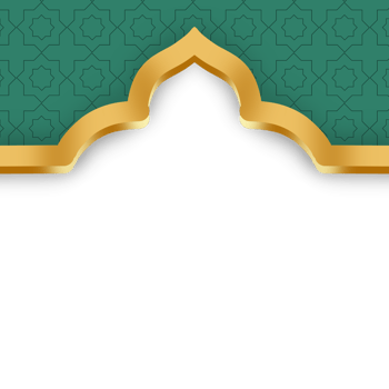 Golden Islamic border png