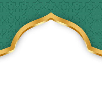 Golden Islamic border png