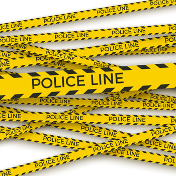 Police yellow tape. crime scene. danger zone with line barrier. Warning strip. Vector