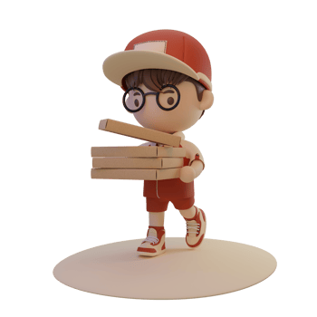 3d Character delivery png