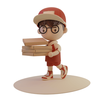 3d Character delivery png