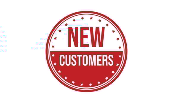 New Customers Rubber Stamp Seal Vector