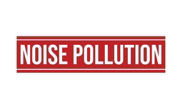 Noise Pollution Rubber Stamp Seal Vector