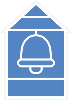 Bell Tower Vector Icon Design