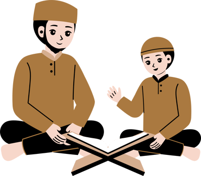 muslim people read quran illustration png