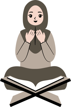 muslim people read quran illustration png