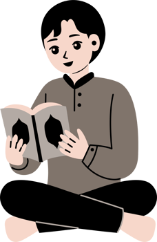 muslim people read quran illustration png