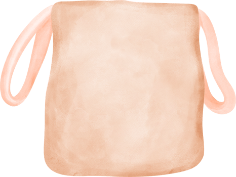Cute sweet pastel Eco-Friendly reusable empty plain shopping Bag watercolor png