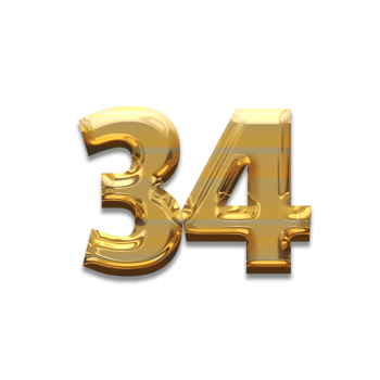 Number gold luxury, use birthday,age,anniversary png