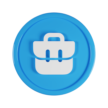 Briefcase Business Icon 3D Render Illustration png