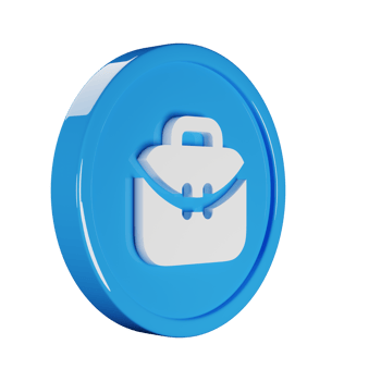 Briefcase Business Icon 3D Render Illustration png