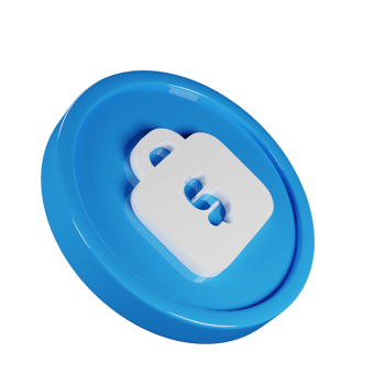 Briefcase Dollar Business Icon 3D Render Illustration png