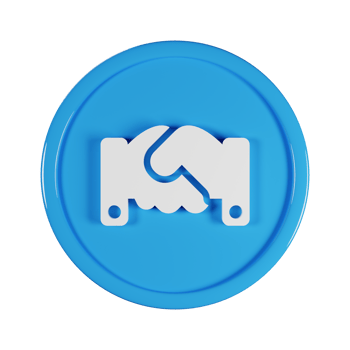 Handshake Business Icon 3D Render Illustration png