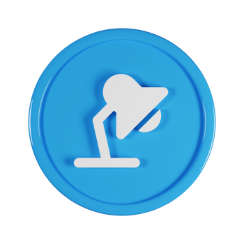 Lamp Desk Business Icon 3D Render Illustration png