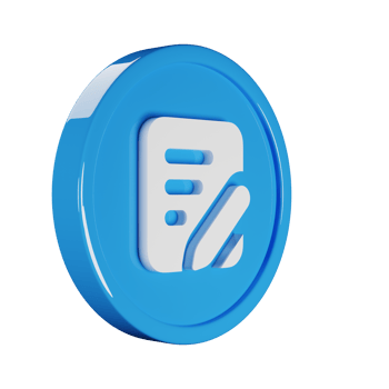 Memo Pencil Business Icon 3D Render Illustration png