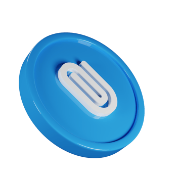 Paperclip Business Icon 3D Render Illustration png