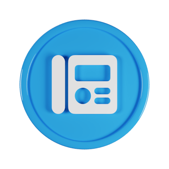Phone Intercom Business Icon 3D Render Illustration png