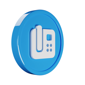 Phone Office Business Icon 3D Render Illustration png