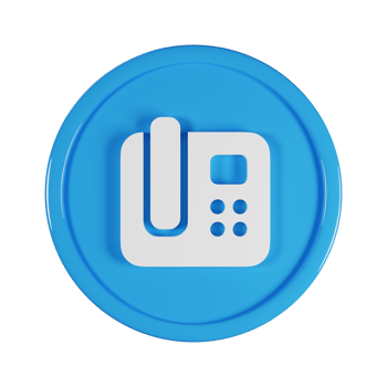 Phone Office Business Icon 3D Render Illustration png
