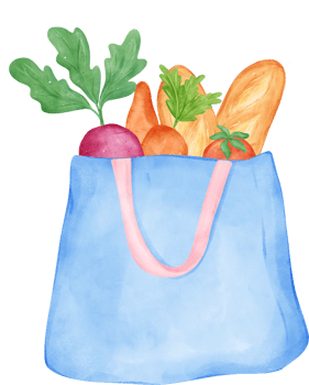 Empty Earth Eco-Friendly reusable shopping tote Bag watercolor png