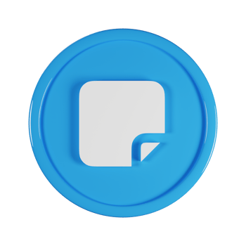 Note Sticky Business Icon 3D Render Illustration png