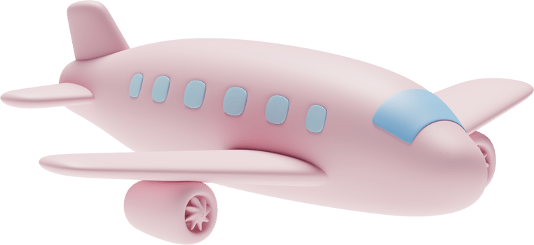 3D airplane transparent background. Aircraft, Aeroplane 3d. png
