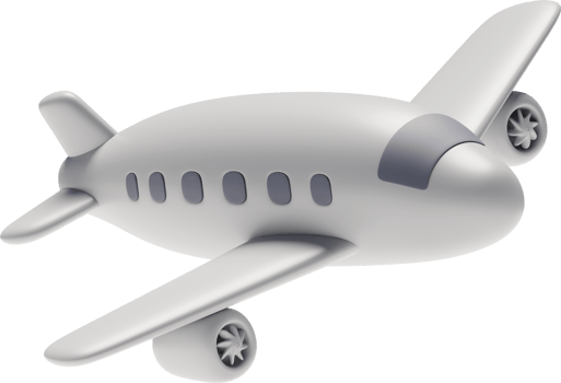 3D airplane transparent background. Aircraft, Aeroplane 3d. png