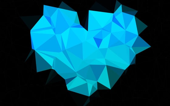 Light BLUE vector triangle mosaic template.