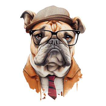 bulldog . aesthetic png