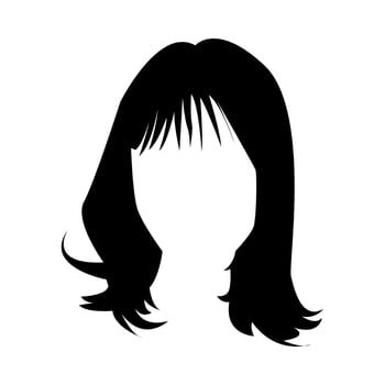 woman short hairstyle silhouette. concept of beauty, salon, woman, fashion. isolated on white background. silhouette illustration. vector