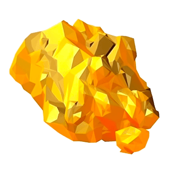 golden gem PNG transparent