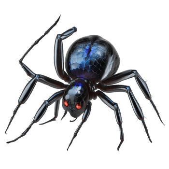black spider PNG transparent