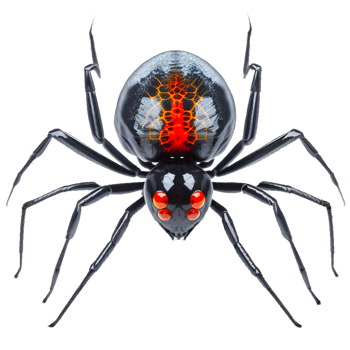 black spider isolated illustration png