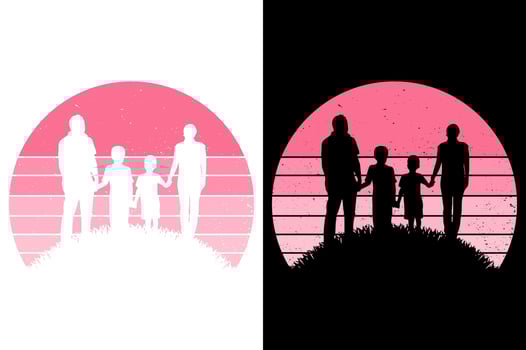 fathers day vintage sunset template graphic t shirt design premium vector