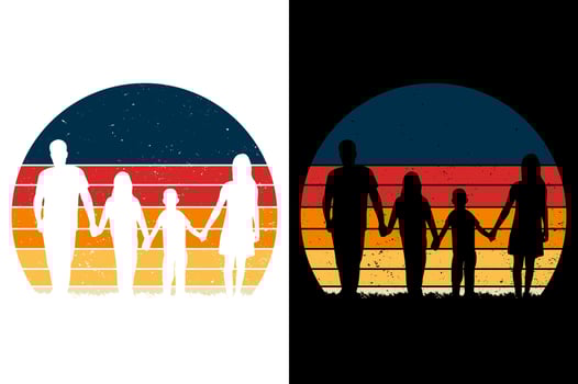 fathers day vintage sunset template graphic t shirt design premium vector