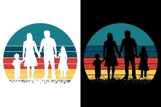 fathers day vintage sunset template graphic t shirt design premium vector