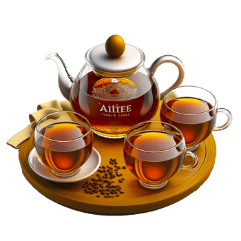Glass tea set color stock illustration png