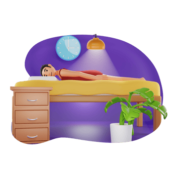 Woman Relaxing At Spa Bed 3D Character Illustration png