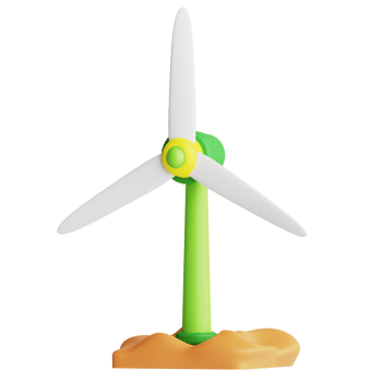 3d Icon Wind Energy Isolated on the Transparent Background png