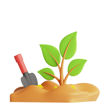 3d Icon Planting Isolated on the Transparent Background png