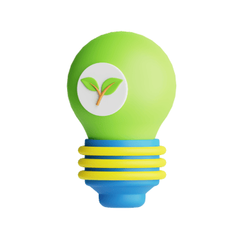 3d Icon Bio Bulb Isolated on the Transparent Background png