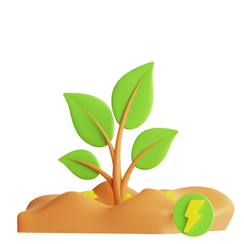 3d Icon Green Energy Isolated on the Transparent Background png