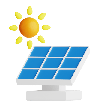 3d Icon Solar Panel Isolated on the Transparent Background png