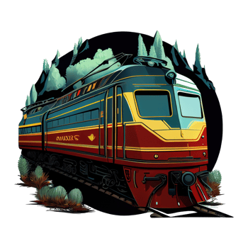 Modern train in nature . png