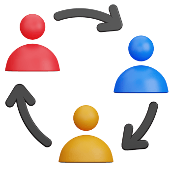 People Collaboration 3D Illustration png