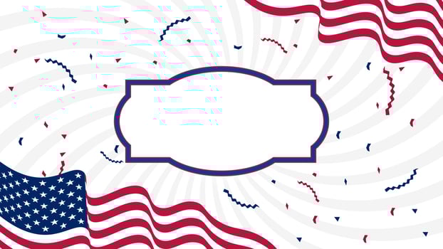 US Memorial day, USA American Country flag background National Independence day 4th of July fireworks vector